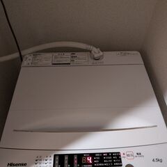 ハイセンス 洗濯機 4.5kg 1-2人用 HW-K45Eの画像