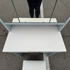 フレンチカントリー家具 三面鏡ドレッサー&スツール FFC-0004-BLの画像