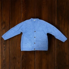 GU M　ブラッシュドヤーンカーディガン (長袖) ライトブルーの画像