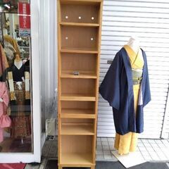 定価4万　展示引き上げ品　無印良品　オーク材　天然無垢　家電ラック　キッチンラック　家電 ラック  本棚　カラーボックス　シューズボックス　隙間ラックの画像