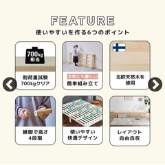 【新品未使用】クイーン　ベットフレームの画像