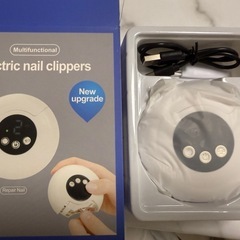 電動爪切り 3段階スピード LEDライト Type-C充電式 爪傷防止 安全 低騒音 軽量 飛び散り防止設計・ゴミボックス内蔵の画像