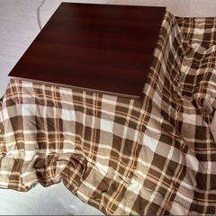 【ニトリ・動作確認済】正方形　こたつ机　コード　こたつ布団　リバーシブルの画像