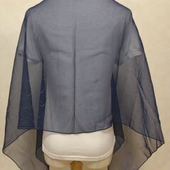 ストール　ネイビー×月・星の画像