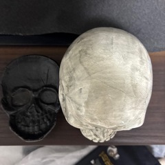 スカル貯金箱ドクロ銅トレイの画像