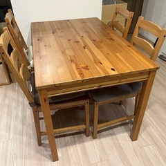 ヨックモック　ダイニングテーブル　セット　IKEA 北欧　家具の画像