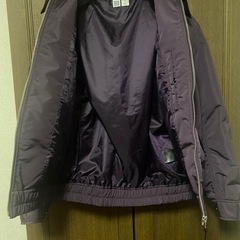 【Y00057】UNIQLO（ユニクロ）ナイロン ジップアップブルゾン　中綿ジャケット　Sの画像