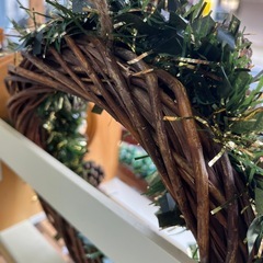 ハンドメイド　クラシックな　クリスマスリースの画像