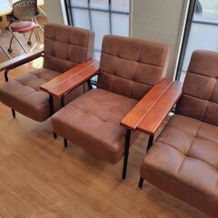 ひとり用ソファー　3脚　椅子　応接　来客の画像