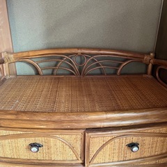 昭和レトロ 籐（ラタン）チェスト 6段（引き取り）【早い者勝ち】の画像