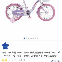18インチ子供用自転車の画像