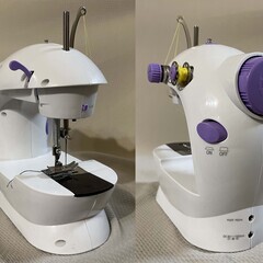 【使用少】SM-202A ポータブルミシン 動作品 付属品あり 単三乾電池で使用可能！ コンパクト電動ミシンの画像