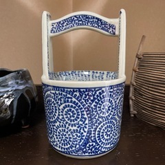 陶器　手桶花入・花器・置物の画像