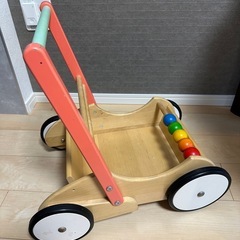て推し車　カタカタ　木製ベビーウォーカーの画像