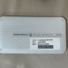 WiMAX ルーター／NEC Mobile Slim（モバイルスリム）IMW-C1000W／起動確認済み（動作未確認）充電ドッグ付の画像