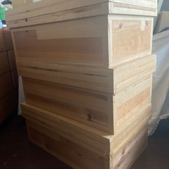 【取りに来てくださる方】茶箱X3(収納ボックス・押入れ収納)の画像