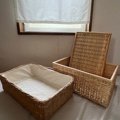 【11/14まで】サリュ　ナチュラルキッチン　バスケット　かご　セットの画像