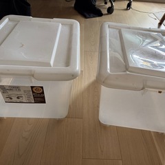 【2個セット】ニトリ ふた付きキャスター収納ケース（縦横自在タイプ）の画像