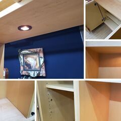 K7　飛騨の家具　長期展示品　白川木工　照明付き　特注システムボード　ハードメープルの画像