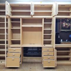 K7　飛騨の家具　長期展示品　白川木工　照明付き　特注システムボード　ハードメープルの画像