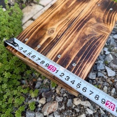 焼板仕上げ　観葉植物置き　ディスプレイ用ににの画像