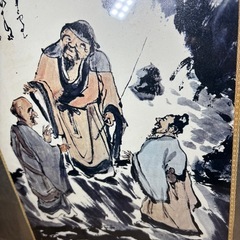 ◆中国◆絵◆絵画◆額サイズ40.5×64.5×2.5◆古美術◆額物◆額縁◆の画像