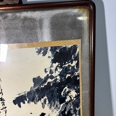 ◆中国◆絵◆絵画◆額サイズ40.5×64.5×2.5◆古美術◆額物◆額縁◆の画像