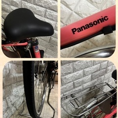 🌸美品🌸室内保管🌈バッテリー良好🌸パナソニック　ビビ　🌸電動自転車マゼンダの画像
