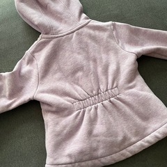 フリース ボアパーカー 女の子 裏起毛 パープル ユニクロ 110cm もこもこの画像