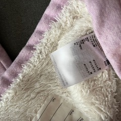 フリース ボアパーカー 女の子 裏起毛 パープル ユニクロ 110cm もこもこの画像