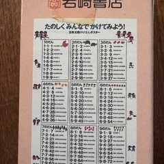 五味太郎のかけ算九九表　二枚
の画像