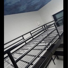 パイプベッド　2段ベッドの画像