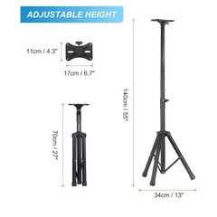訳あり！PAスピーカースタンド 三脚スタンド 取付金具付き 71 cm-140の画像