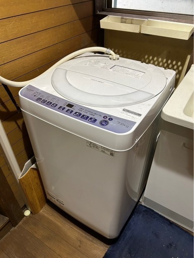 シャープ全自動洗濯機(ES-T715)7kg ホワイト