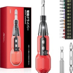 電動ドライバー 小型軽量 充電式ドライバー 5V 1800mAh 14本付の画像