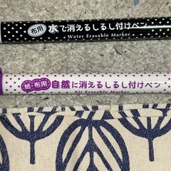 ハギレ布と使わない刺繍道具の画像