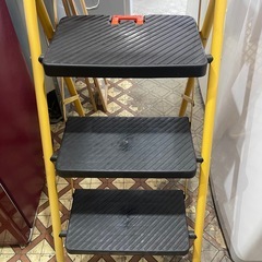 野澤産業　仮置きトレイ付き　３段脚立　【リサイクルショップ道楽屋】の画像