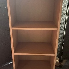 カラーボックス3段　ナチュラルブラウン　棚　BOX　茶の画像