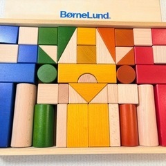 オリジナル積み木カラーBørneLund 木製カラフルブロックセットの画像