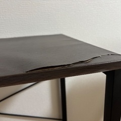 パソコンデスク/茶色/※天板加工剥がれ有りの画像