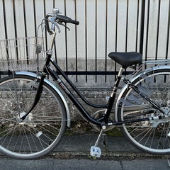 ＜整備済・美品車＞PROGRESS・プログレス 27インチ自転車・ノーパンクタイヤ 外装6段変速 LEDオートライト 鍵付き・パンク無料修理券付の画像