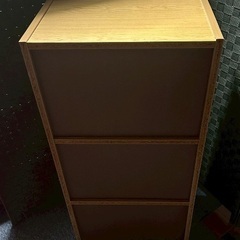 訳ありカラーボックス　テープ痕　ナチュラル色の画像