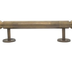 【新品】真鍮製ドアハンドル 高級取手　アンティークゴールド　オシャレ　上品　丈夫の画像