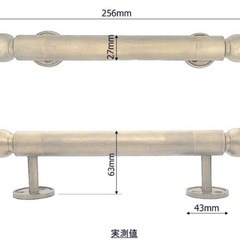 【新品】真鍮製ドアハンドル 高級取手　アンティークゴールド　オシャレ　上品　丈夫の画像