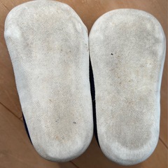 ミキハウス　12cm　デニムファーストシューズ クマ刺繍付きの画像