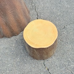 切り株調　ダイニングセット　椅子3の画像