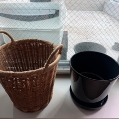 【美品】IKEA（イケア）鉢カバー＆鉢セット 🌿の画像