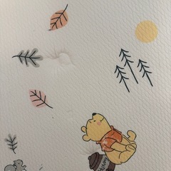 両面使えるフロアマット　プーさんの画像