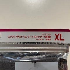 未使用UNIQLO ユニクロ ヒートテックエクストラウォームタートルネックT（長袖）極暖  レディース長袖トップス 長袖ポロシャツ 長袖カットソーサイズXLダークグレー灰色系レディースlady's LADYS女性用ウィメンズwomen’sの画像