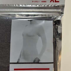 未使用UNIQLO ユニクロ ヒートテックエクストラウォームタートルネックT（長袖）極暖  レディース長袖トップス 長袖ポロシャツ 長袖カットソーサイズXLダークグレー灰色系レディースlady's LADYS女性用ウィメンズwomen’sの画像